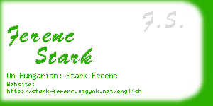 ferenc stark business card